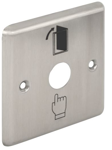 INOX nyomógomb pajzs, IK-PB-P86-19